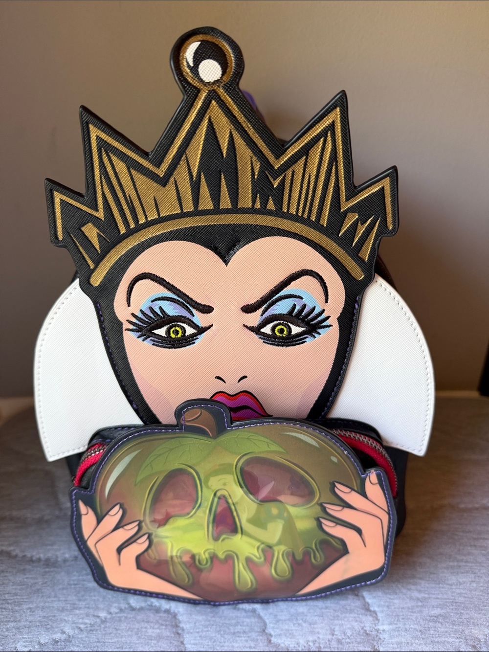 Loungefly Disney evil queen with Green Poison Apple Design